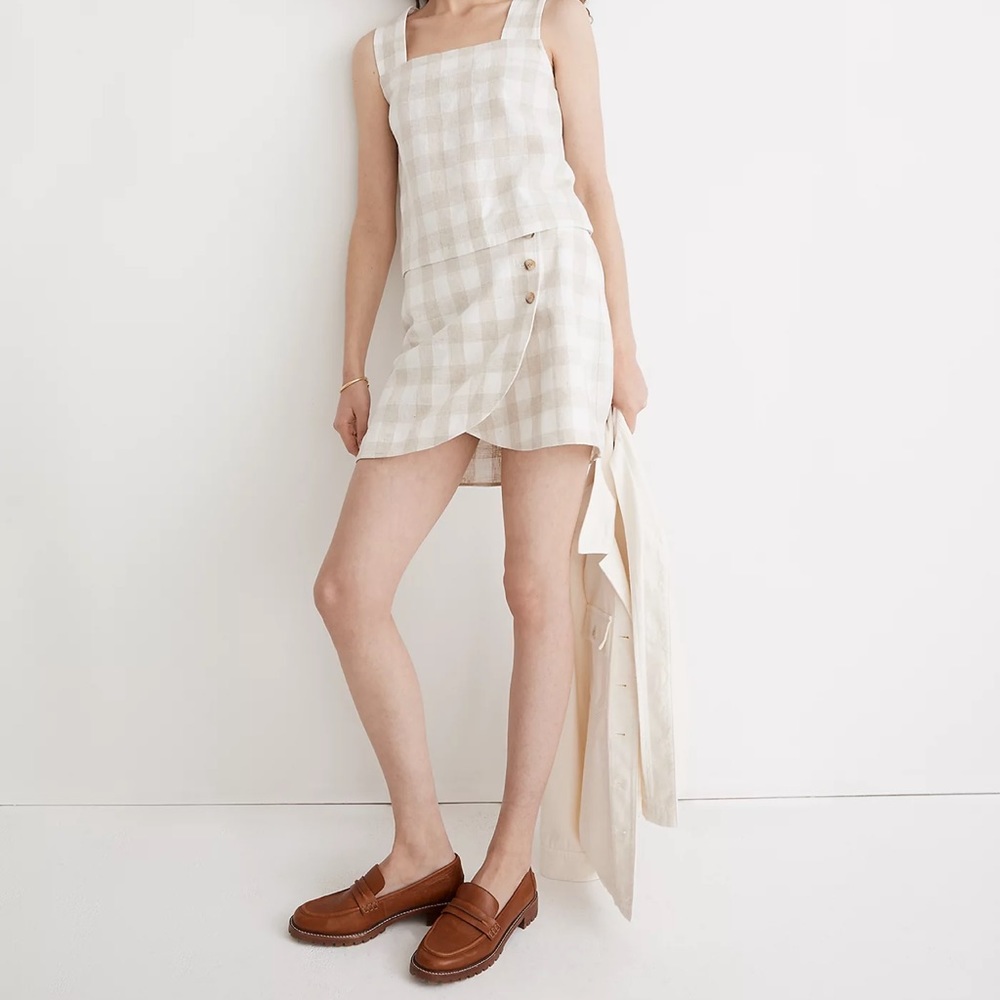 NEW Linen-Blend Sunside Button-Back Top: Undyed Edition size 0 - Picture 3 of 6